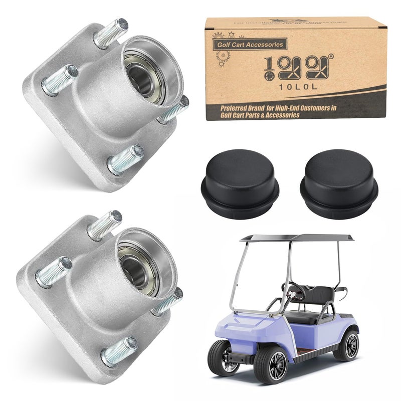 10L0L Front Wheel Hub Assembly for Club Car DS Precedent 2003-up Golf Cart Gas or Electric, Set of 2, OEM# 102357701 - Image 1